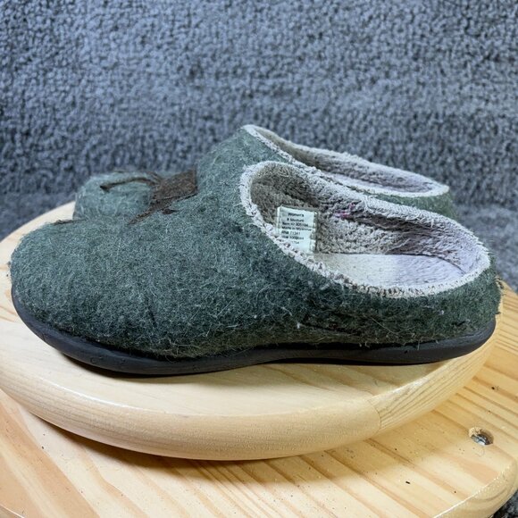 LL Bean Daybreak Scuffs Wool Slipper Womens Sz 8 Moose Slip On Comfort Clog Mule - Picture 1 of 7